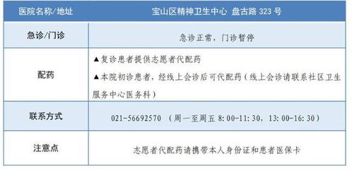长租公寓团餐 婴儿用品 配药购药服务 宝山保供名单更新