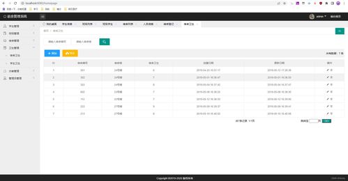 毕业设计 宿舍管理系统